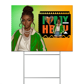 Homecoming I Love My HBCU Custom Yard Sign (281)