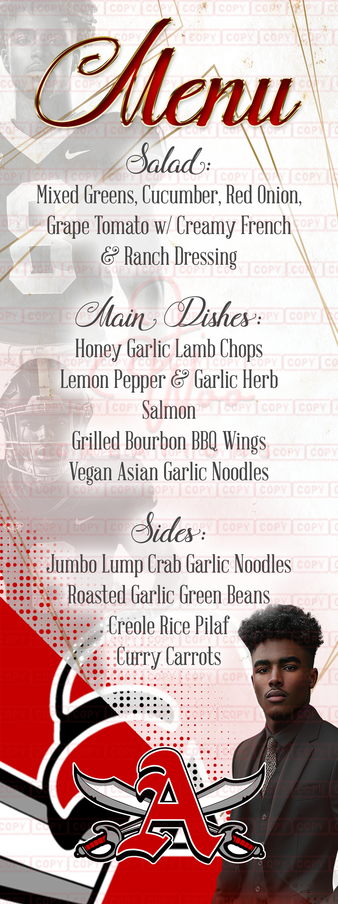 Custom Printed Dinner/Bar Menus