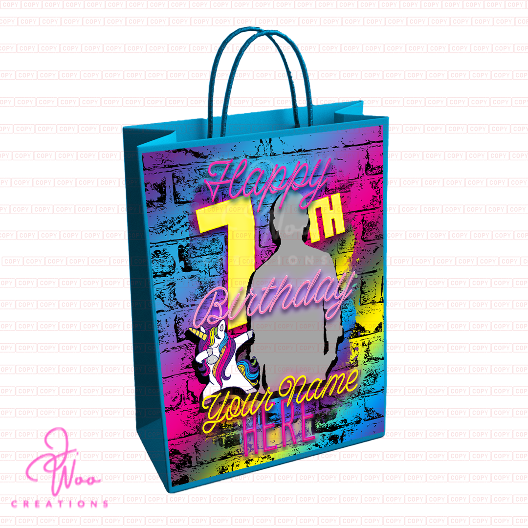 Colorful Unicorn Birthday Party Gift Bag (104)