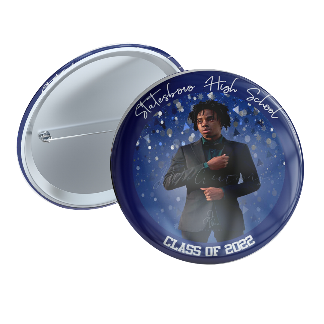 3" Graduation Photo Pin Button