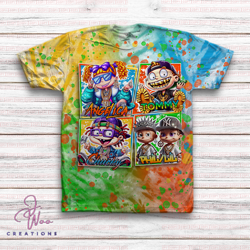 90s Cartoon Hip-hop 3D shirt (102)