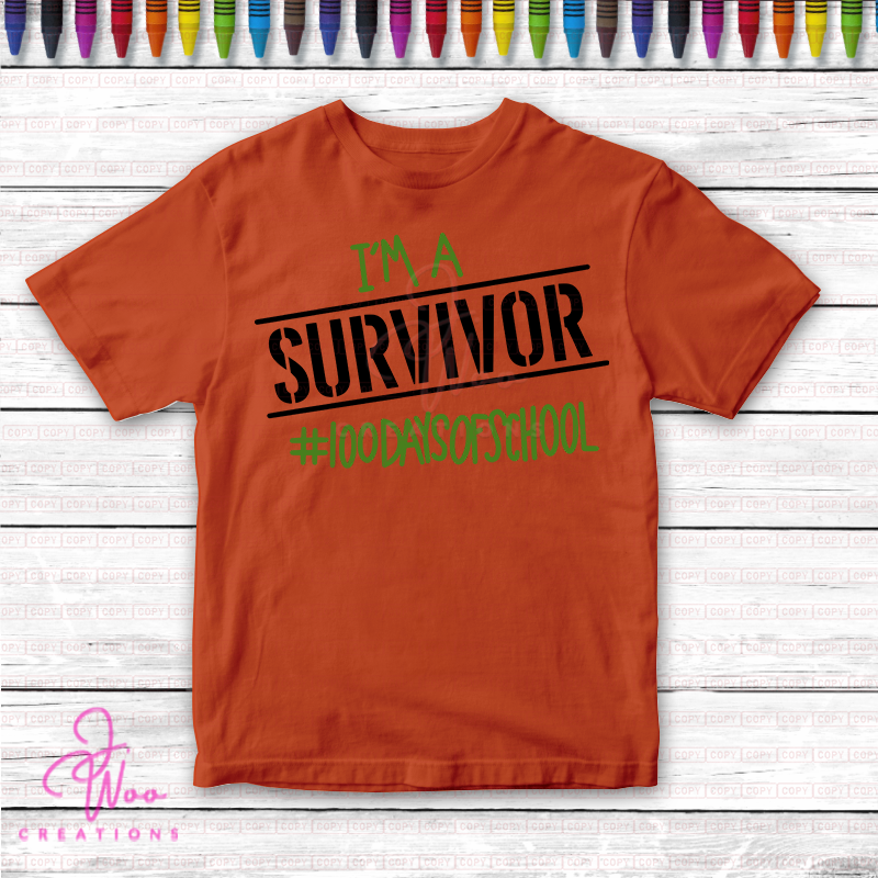 Im a Survivor - 100 Days of School T-Shirt