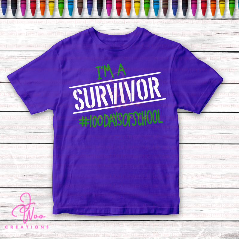 Im a Survivor - 100 Days of School T-Shirt