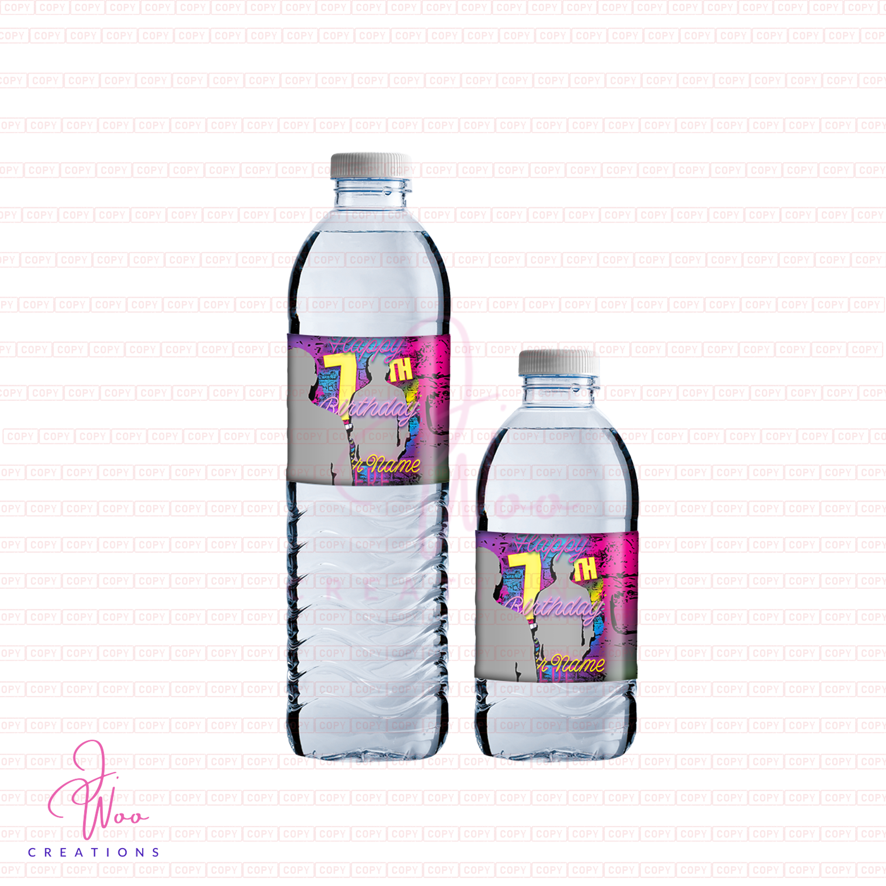 Colorful Unicorn Party Water Bottles (104)