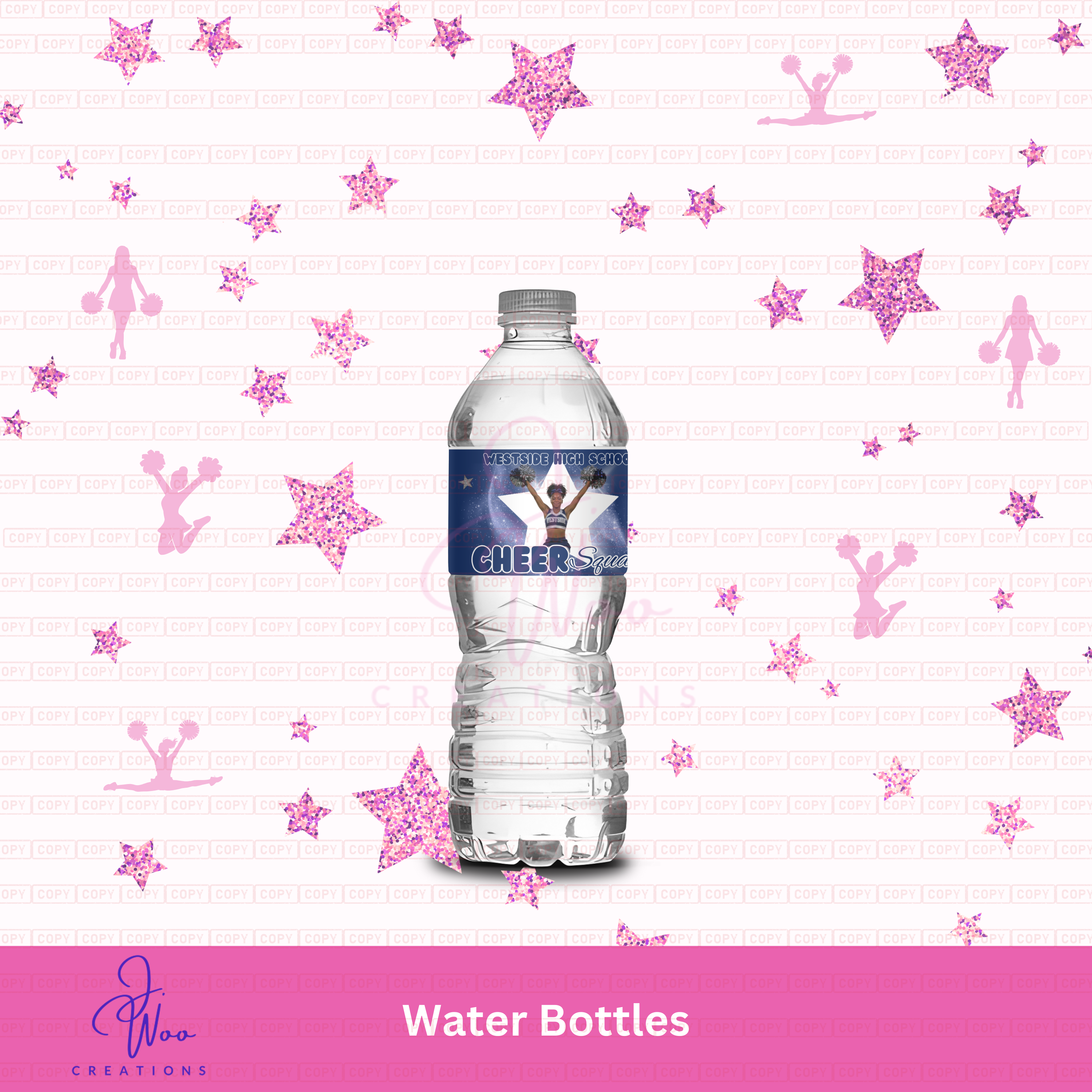 Cheer Squad Personalized Water Bottles