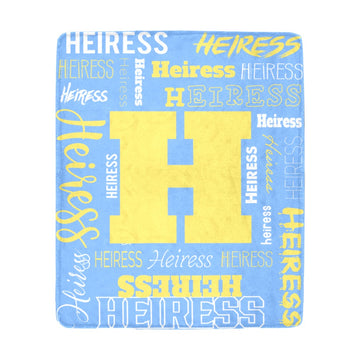 "Custom Name w. Initial" Soft Micro Fleece SKY BLUE Blanket (Various Sizes)