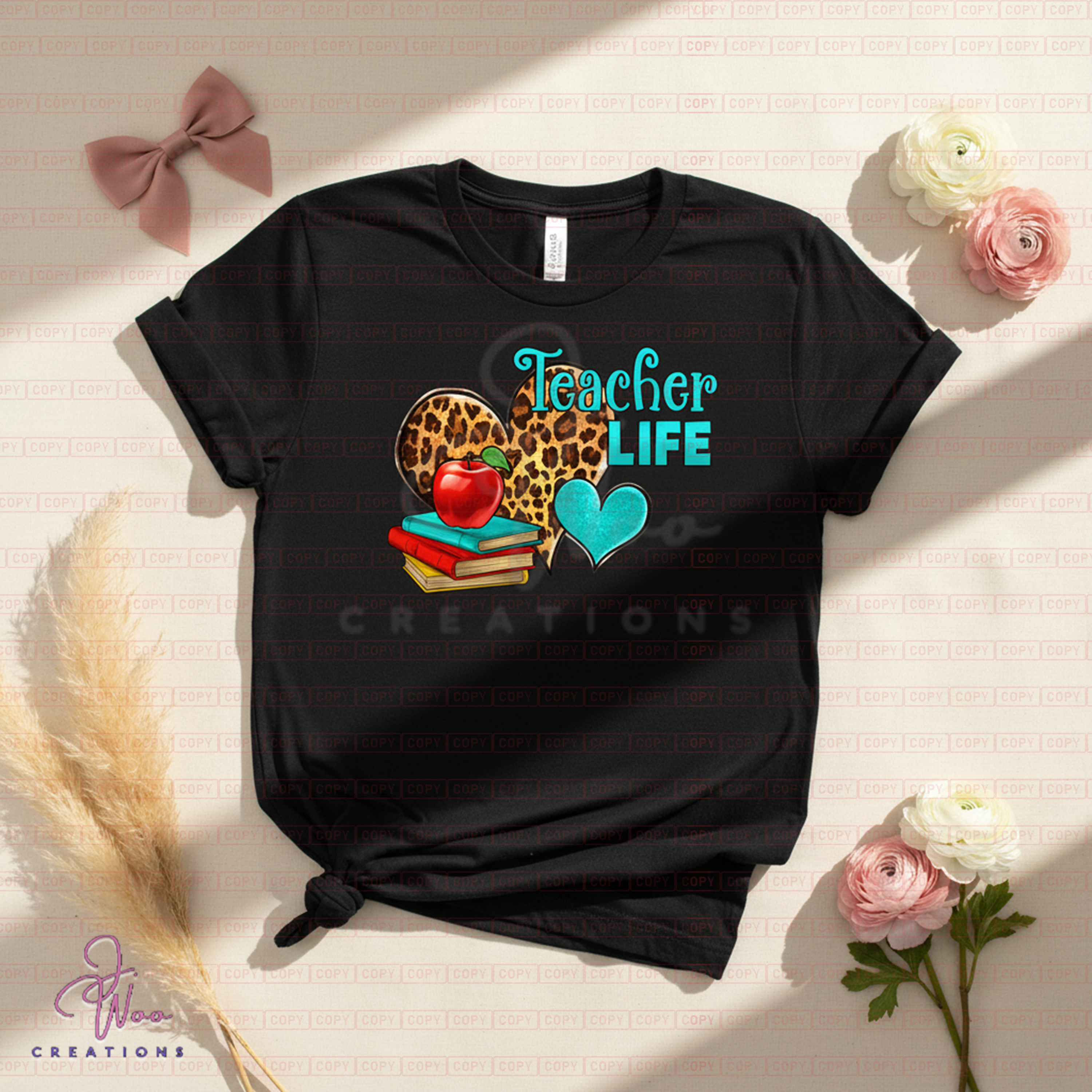 Teacher Life Leopard Print T-Shirt - Trendy Teacher Appreciation Gift