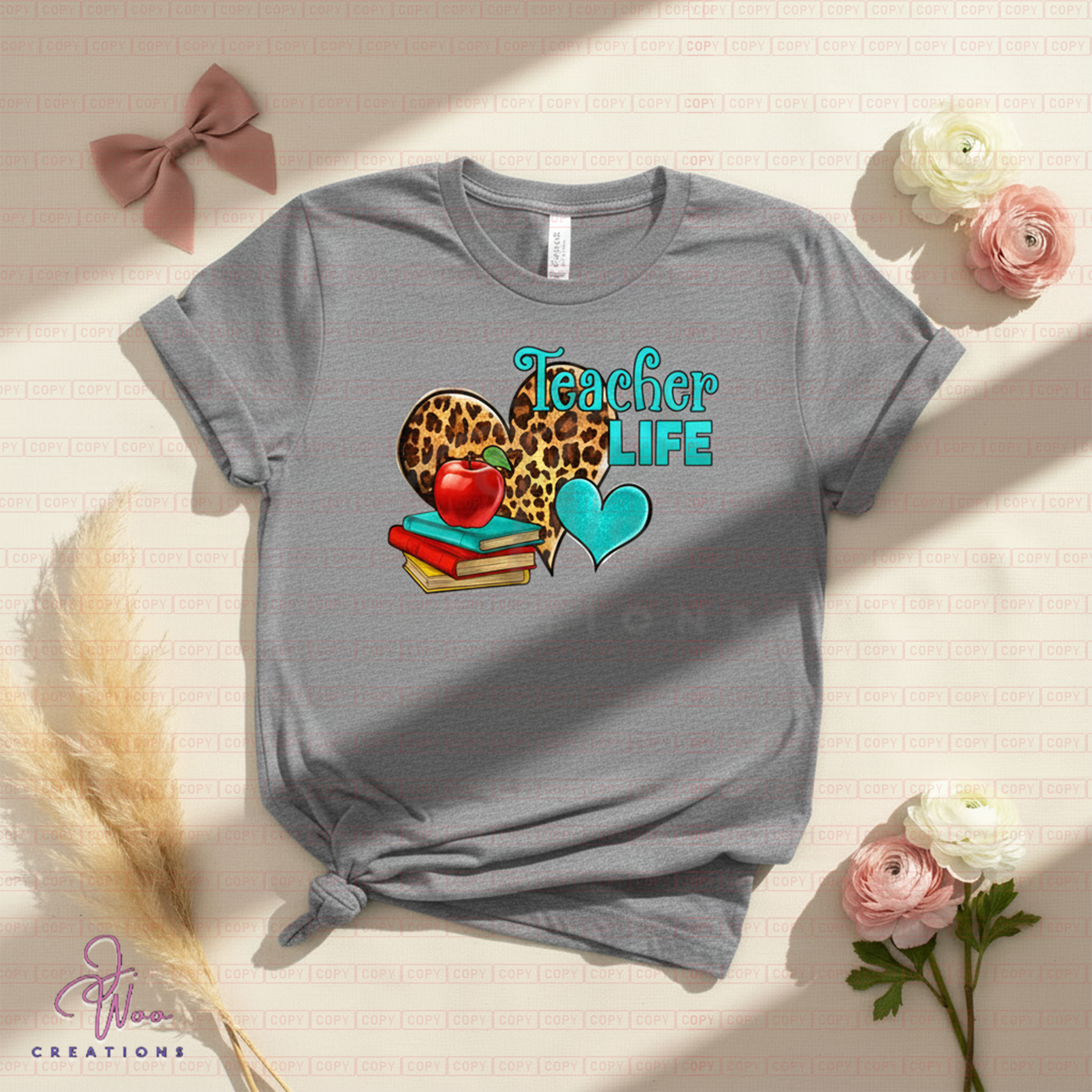 Teacher Life Leopard Print T-Shirt - Trendy Teacher Appreciation Gift