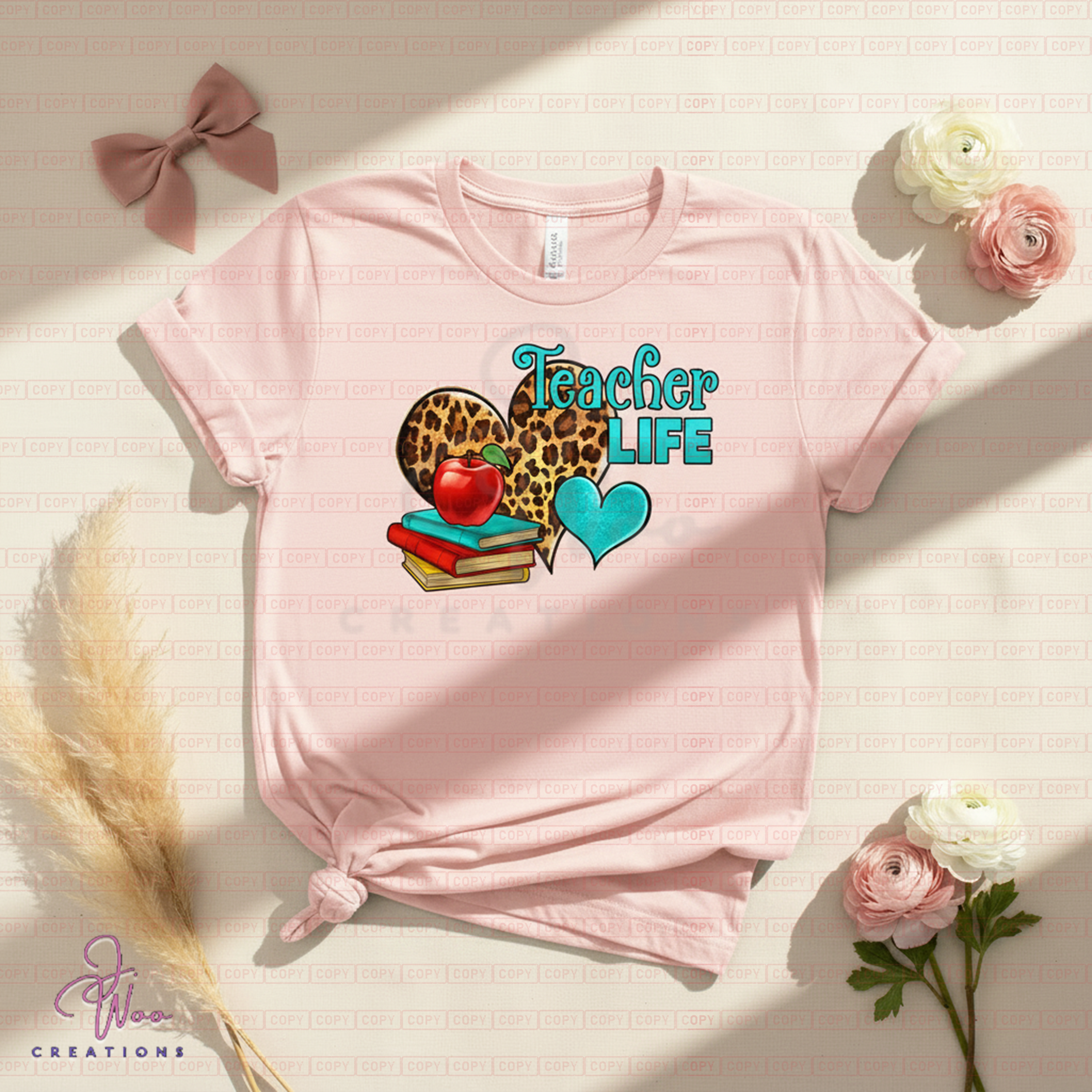 Teacher Life Leopard Print T-Shirt - Trendy Teacher Appreciation Gift