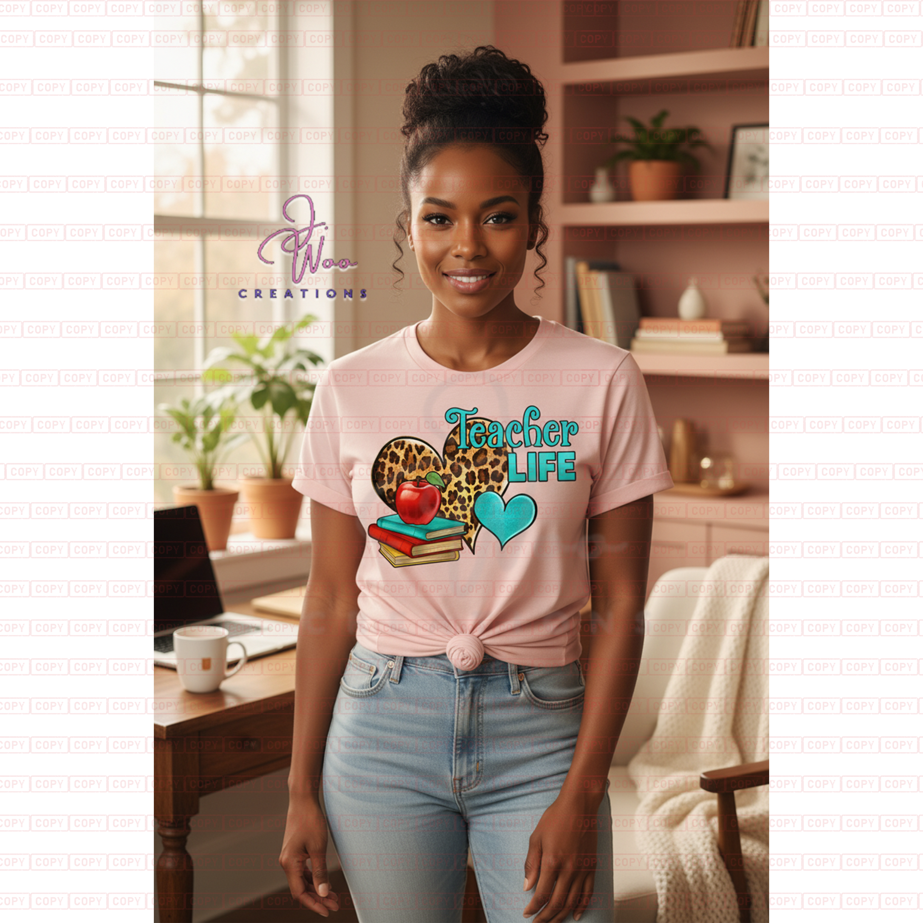 Teacher Life Leopard Print T-Shirt - Trendy Teacher Appreciation Gift
