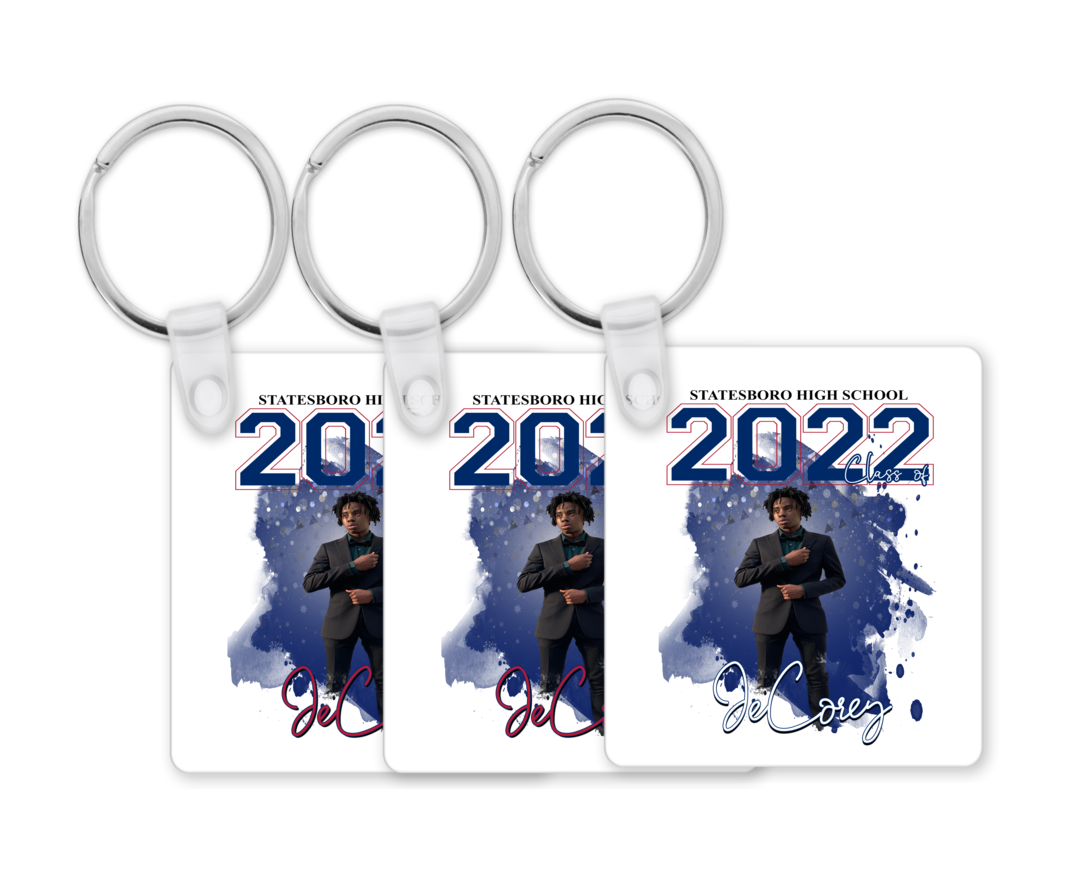 Custom Graduation Keychain - Square